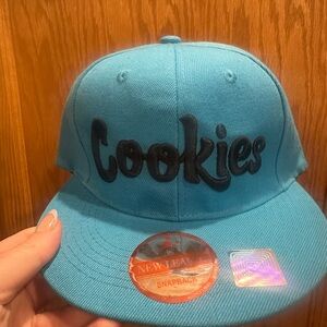 Teal Snapback Hat with Black Embroidered Logo